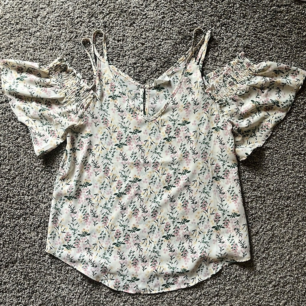 Floral Mesh Top Size S